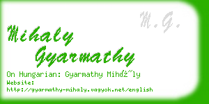 mihaly gyarmathy business card